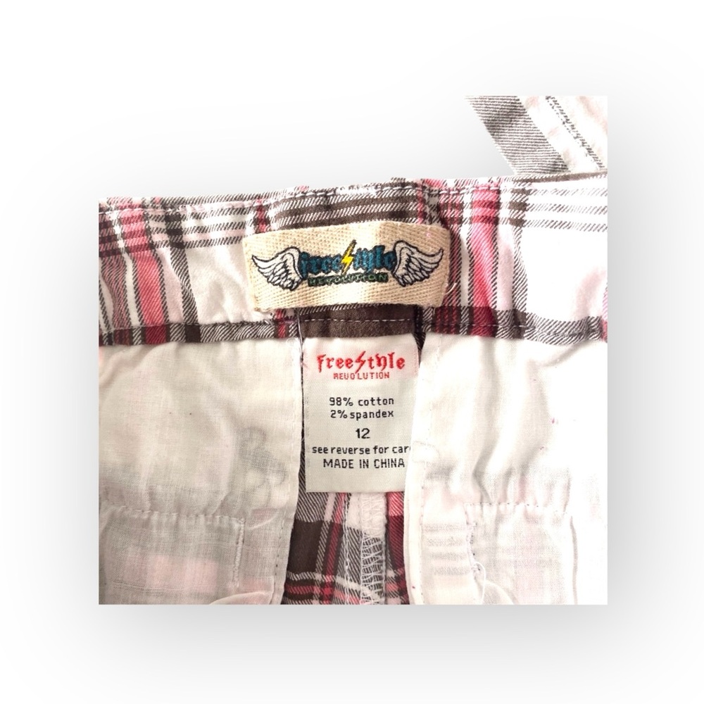 Freestyle Revolution ☀︎︎2 Pair Stretch Cotton Plaid Shorts ☀︎︎ Girl’s 12 ☀︎ XXS - Picture 8 of 16
